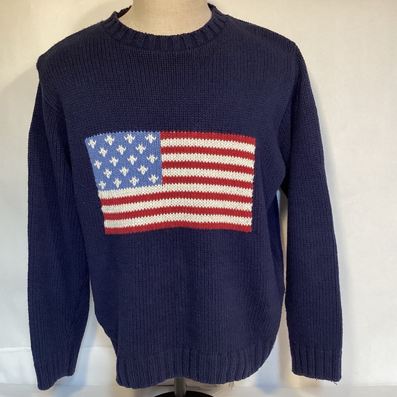 Coldwater Creek Other - Vintage 90’s American Flag Men’s Sweater Size XL Coldwater Creek